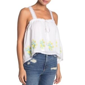 Free People Golden Hour Embroidered Camisole